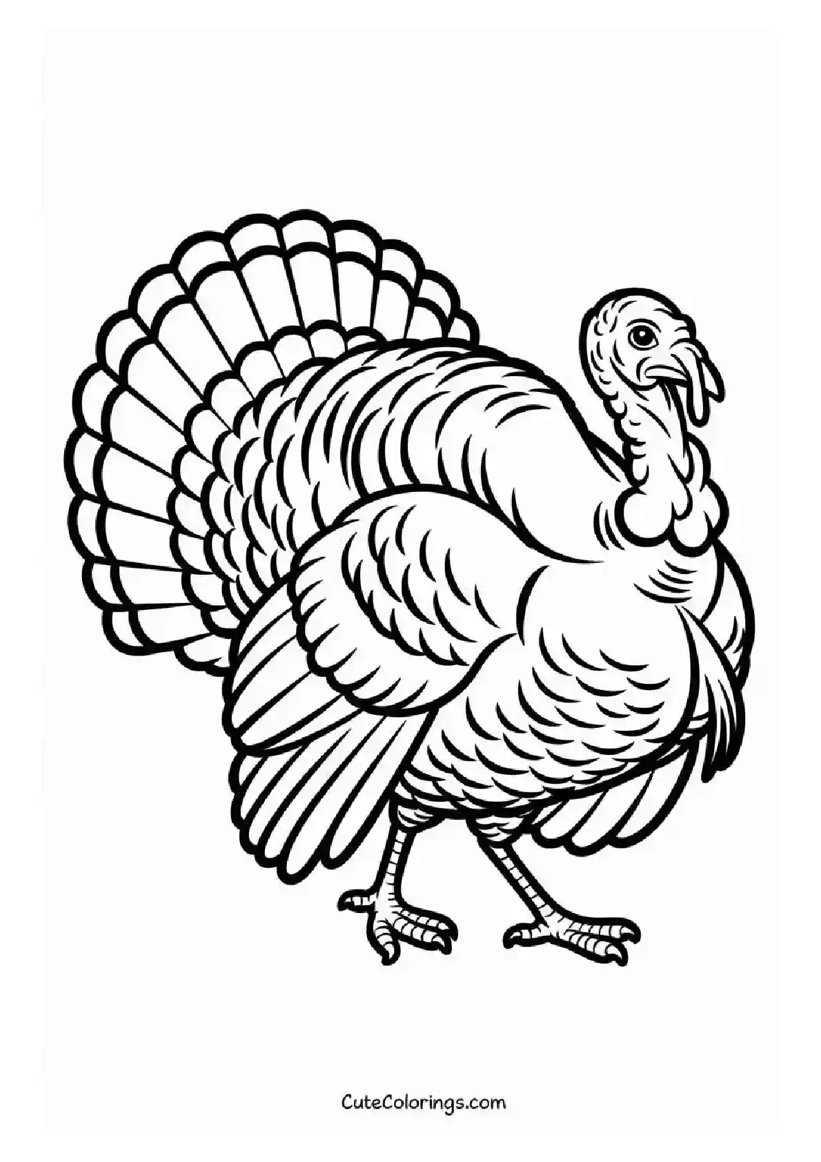 "Turkey Coloring Pages Classic Stand