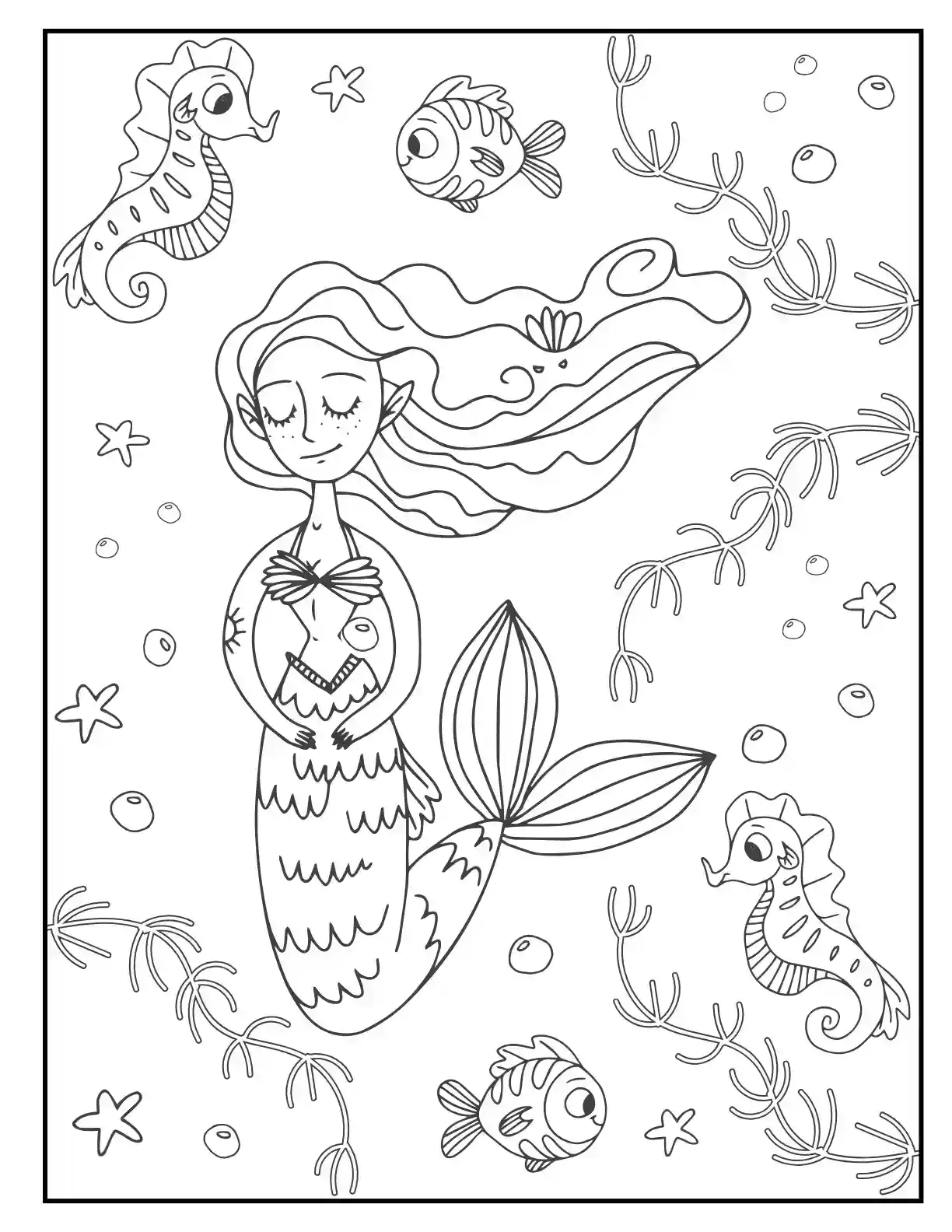 Underwater resting Mermaid 