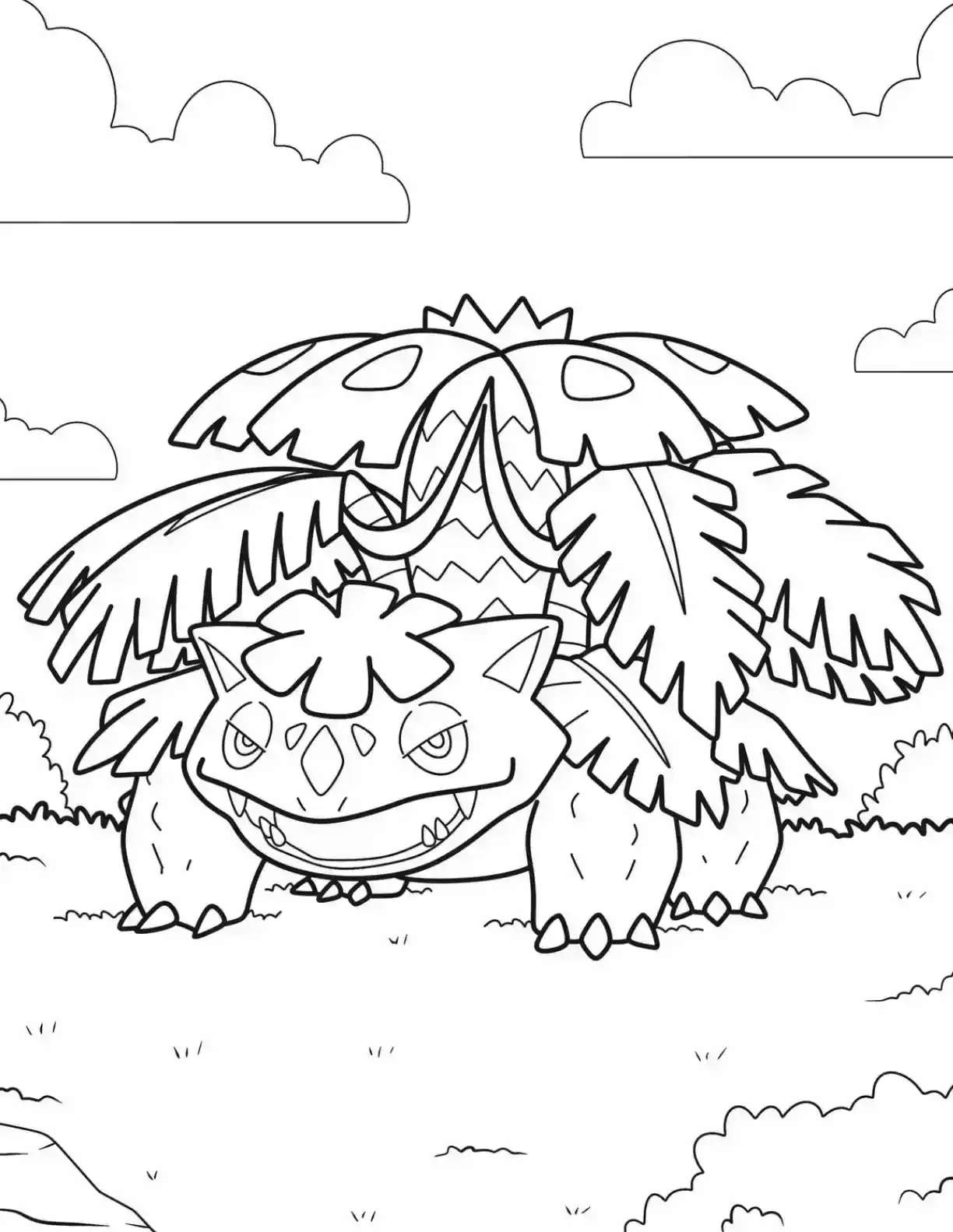 Venusaur Pokemon Coloring Page