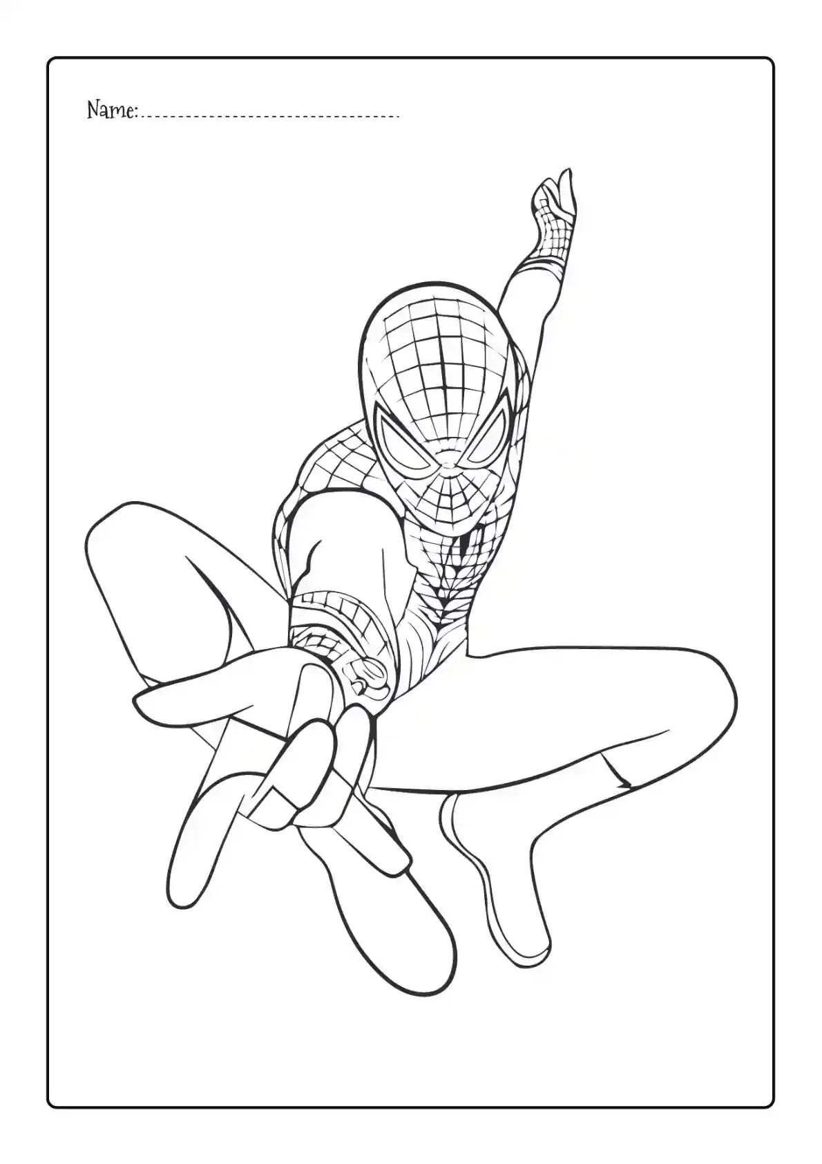 Web Spiderman Coloring Page