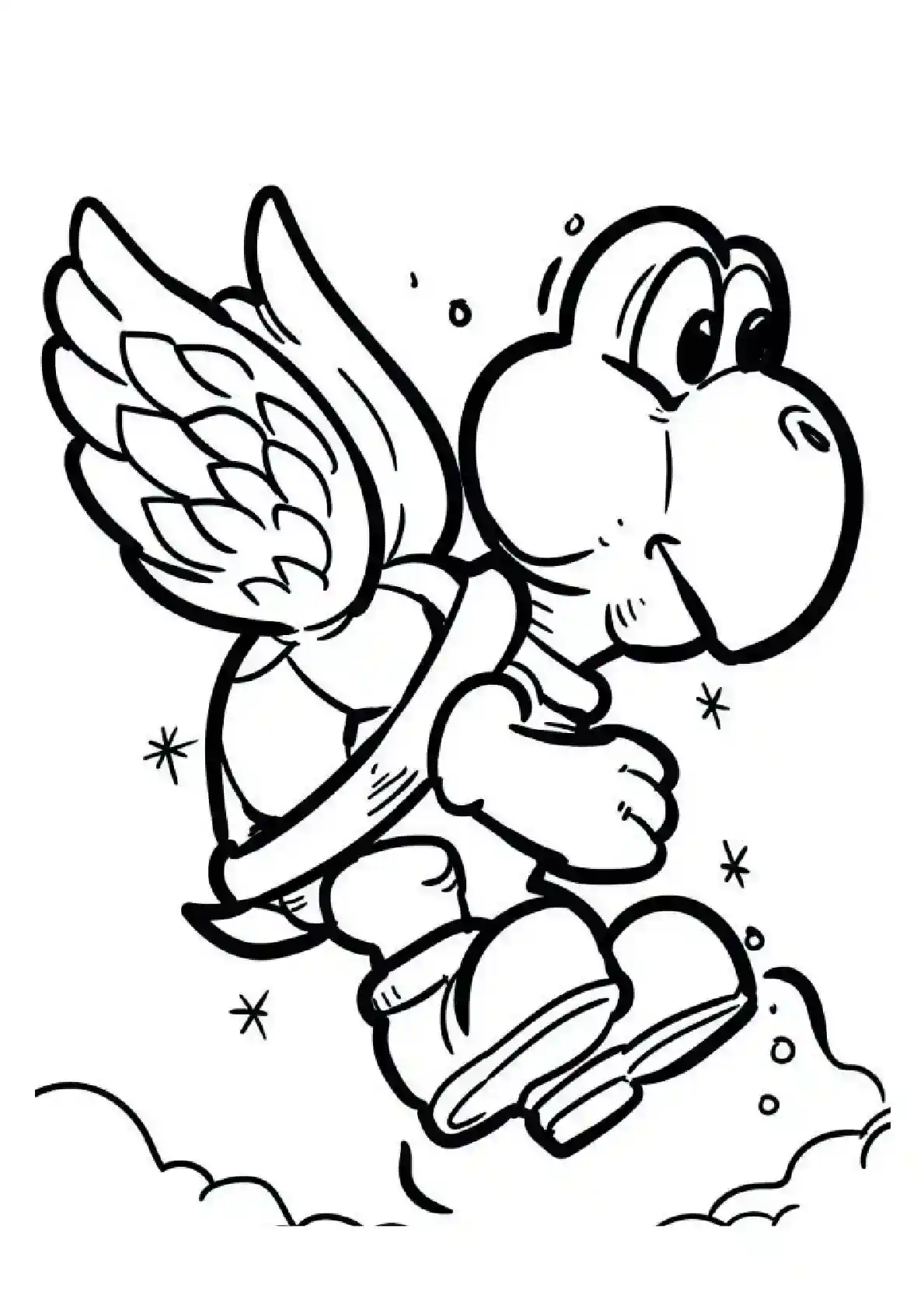 Yoshi with Wings Flying