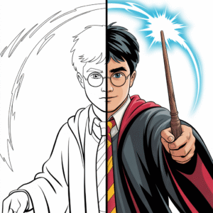 Preview of harry potter coloring pages