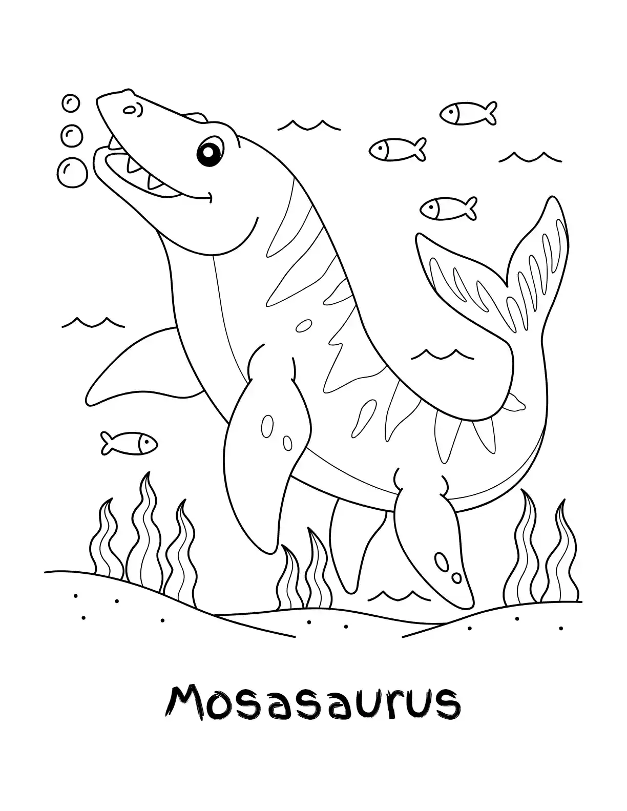 Mosasaurus Coloring Page