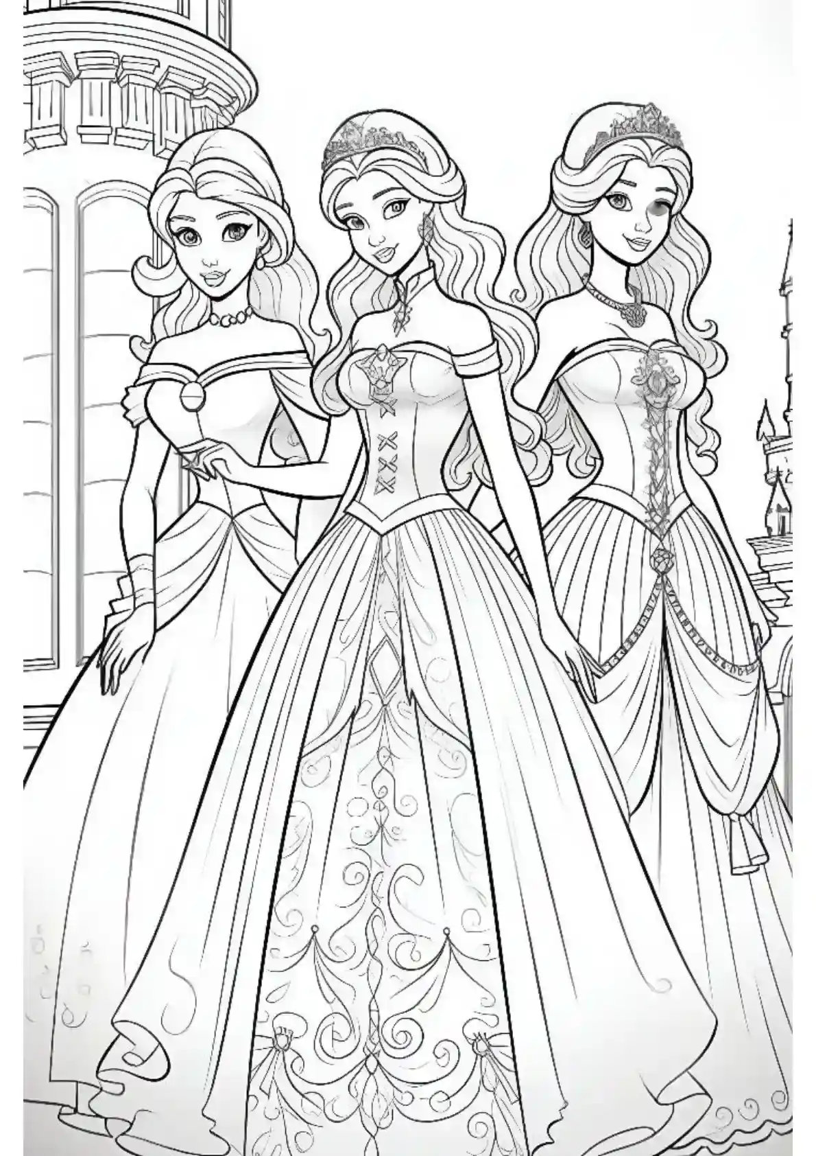 three Barbies in Royal Palace