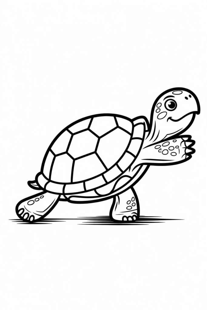 Friendly Waving Turtle Greeting Gesture