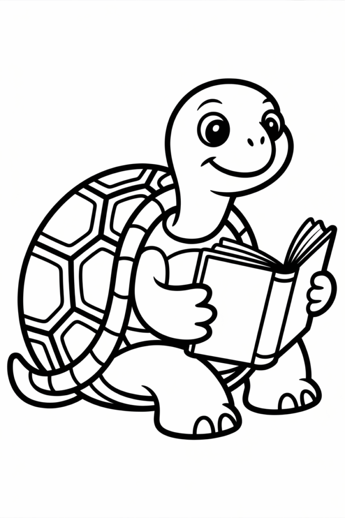 Turtle Reading Book Educational Activity