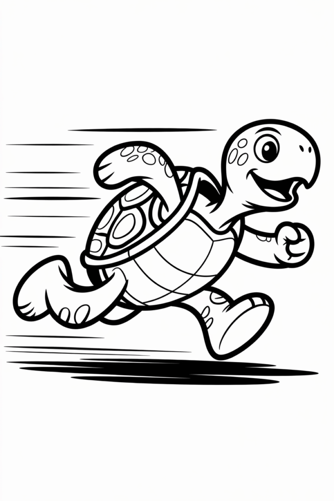 Happy Running Turtle Speed Race Design