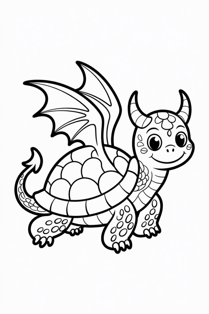 Dragon Turtle Fantasy Wings And Horns