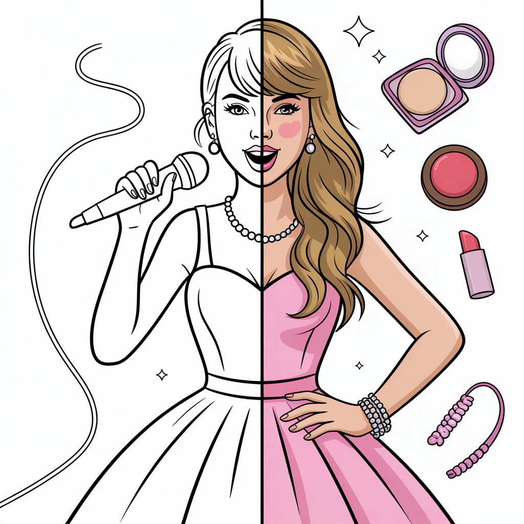 taylor swift coloring pages