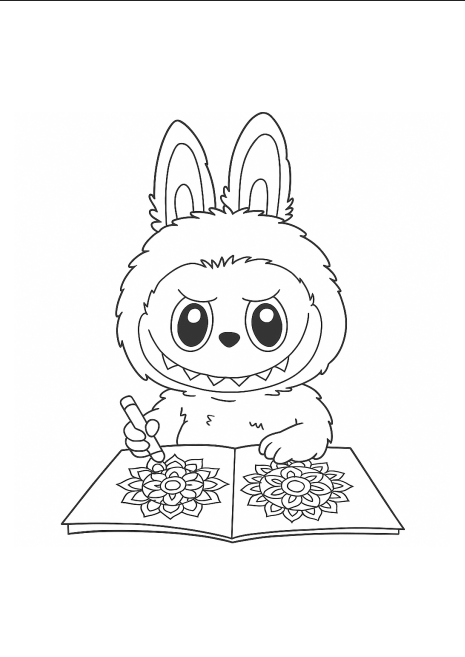 Labubu Coloring Pages – Creative Artist Monster